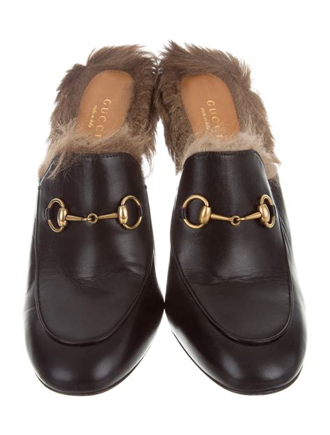 women's gucci mules with gold buckle fake|gucci fur lined mules.